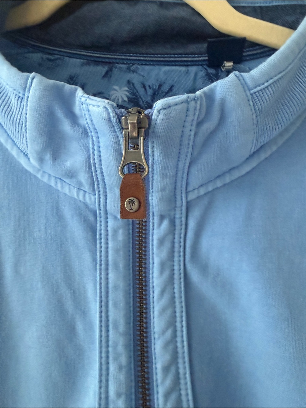 Tommy Bahama Light Blue Quarter-Zip Pullover - Picture 4 of 6